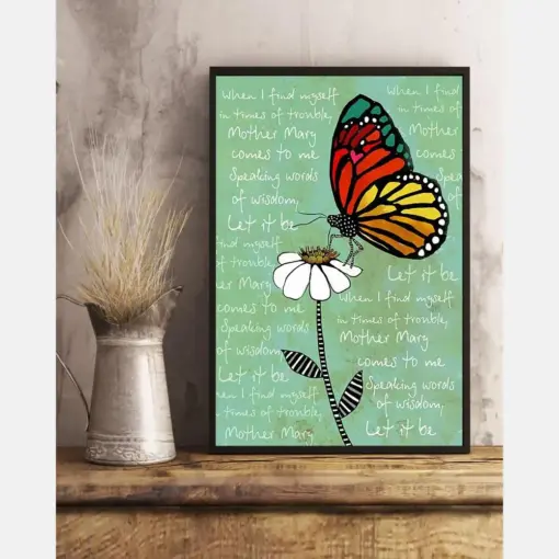 Butterfly Speaking Words Of Wisdom Canvas Prints Vintage Wall Art Gifts Vintage Home Wall Decor Canvas