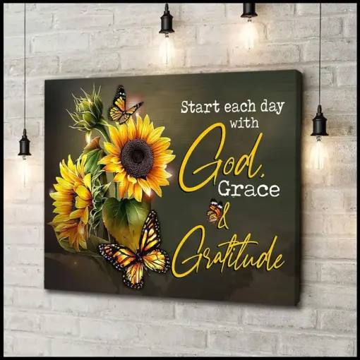 Butterfly Start Each Day With God Grace And Gratitude Landscape