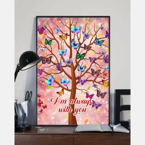 Butterfly Tree I'M Always With You Canvas Prints Vintage Wall Art Gifts Vintage Home Wall Decor Canvas