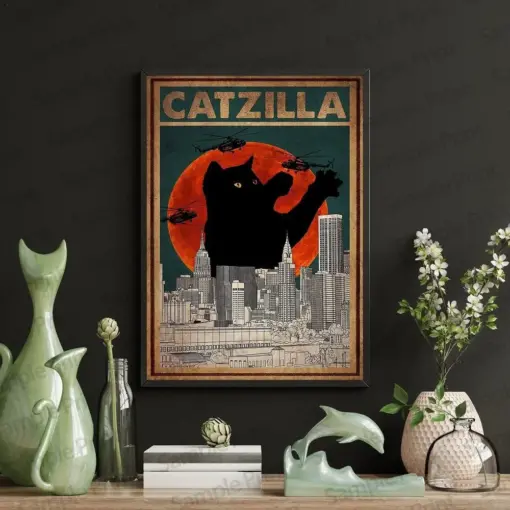 Camilla Poster Black Cat Art Cat Poster Cat Lover Gift Cat Print Cat Wall Art Cat Decor Black Cat Sign Cat Owner Gift
