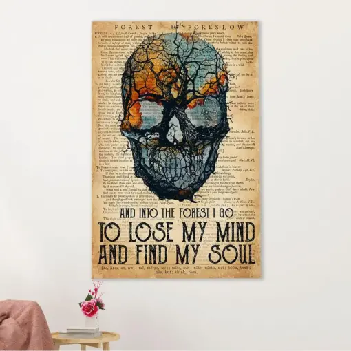 Camping Canvas | Into The Forest I Go To Lose My Mind | Wall Art Gift For Campers