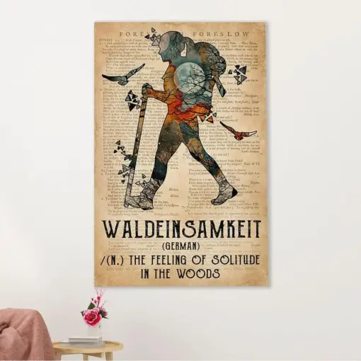 Camping Canvas | Waldeinsamkeit German Definition | Wall Art Gift For Campers