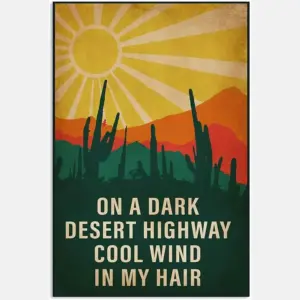 Camping On A Dark Desert Highway Vintage Mounth