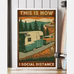 Camping This Is How I Social Distance Canvas Prints Vintage Wall Art Gifts Vintage Home Wall Decor Canvas