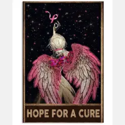 Canvas Prints Angel Hope For A Cure Birthday Gift Vintage Home Wall Decor Canvas