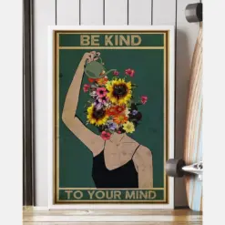 Canvas Prints Be Kind To Your Mind Birthday Gift Vintage Home Wall Decor Canvas