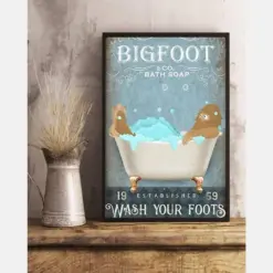 Canvas Prints Big Foot Birthday Gifts Vintage Home Wall Decor Canvas