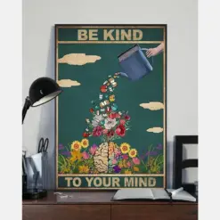 Canvas Prints Book - Be Kind To Your Mind Birthday Gift Vintage Home Wall Decor Canvas