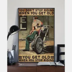 Canvas Prints Canvas Prints You Don'T Stop Riding When You Get Old Birthday Gift Birthday Gift Vintage Home Wall Decor Canvas