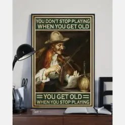 Canvas Prints Don'T Stop Playing When You Get Old Birthday Gift Vintage Home Wall Decor Canvas