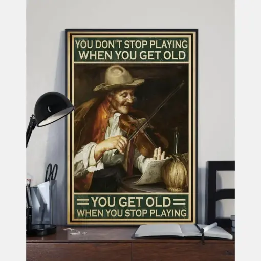 Canvas Prints Don'T Stop Playing When You Get Old Birthday Gift Vintage Home Wall Decor Canvas