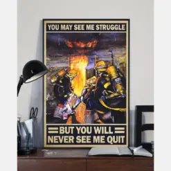 Canvas Prints Firefighter - Will Never See Me Quit Birthday Gift Vintage Home Wall Decor Canvas