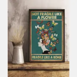 Canvas Prints Fragile Like A Bomb Birthday Gift Vintage Home Wall Decor Canvas