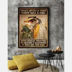 Canvas Prints Garden Once Upon A Time There Was A Girl Gifts Vintage Home Wall Decor Canvas