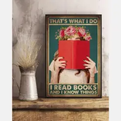 Canvas Prints Gift For Book Lover I Read Books Birthday Gifts Vintage Home Wall Decor Canvas