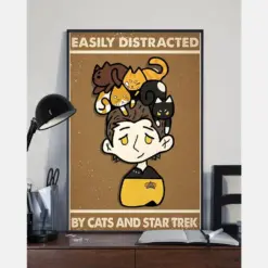 Canvas Prints Gift For Cat Lovers Cats Star Birthday Gift Vintage Home Wall Decor Canvas