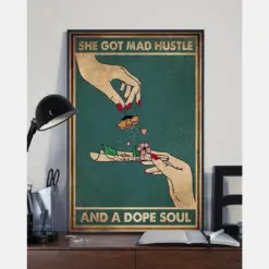 Canvas Prints Got Mad Hustle And A Dope Soul Vintage Wall Art Gifts Vintage Home Wall Decor Canvas