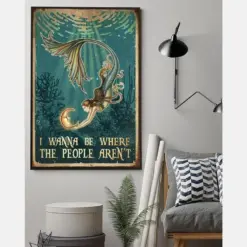 Canvas Prints I Wanna Be Where The People Aren'T Birthday Gifts Vintage Home Wall Decor Canvas