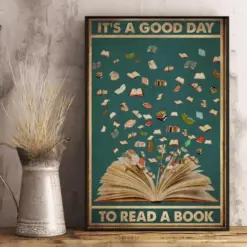 Canvas Prints It'S A Good Day To Read A Book Gifts Vintage Home Wall Decor Canvas