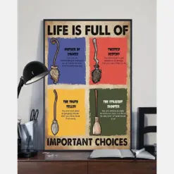 Canvas Prints Life Is Full Important Choices Birthday Gift Vintage Home Wall Decor Canvas