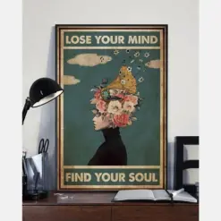 Canvas Prints Lose My Mind Find Your Soul Vintage Birthday Gifts Vintage Home Wall Decor Canvas