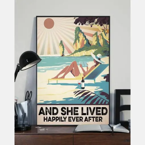 Canvas Prints Love Reading Books Girl With Books Birthday Gift Vintage Home Wall Decor Canvas