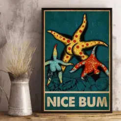 Canvas Prints Nice Bum Starfish Gifts Vintage Home Wall Decor Canvas