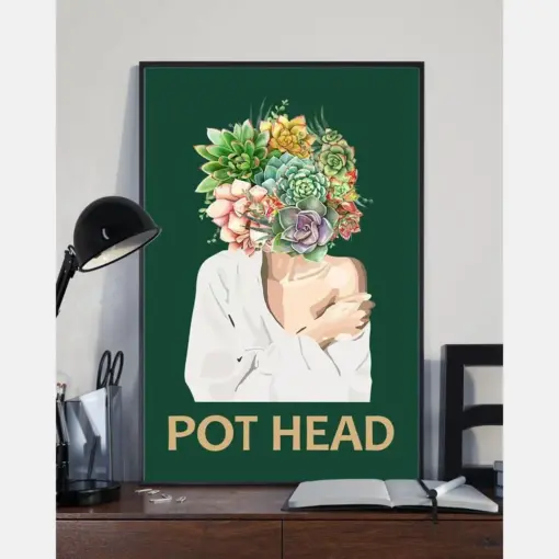 Canvas Prints Pot Head Flower Birthday Gift Vintage Home Wall Decor Canvas