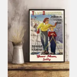 Canvas Prints Skiing To My Daughter Birthday Gift Vintage Home Wall Decor Canvas