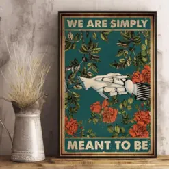 Canvas Prints Skull Family We Are Simply Meant To Be Gifts Vintage Home Wall Decor Canvas