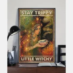 Canvas Prints Stay Trippy Little Witch Wall Art Gifts Vintage Home Wall Decor Canvas