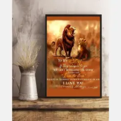 Canvas Prints To My Son I Am The Storm Lion Birthday Gift Vintage Home Wall Decor Canvas