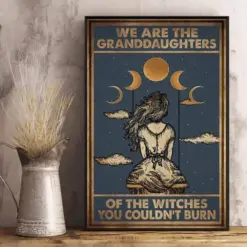 Canvas Prints We Are Granddaughter Of The Witches Gifts Vintage Home Wall Decor Canvas