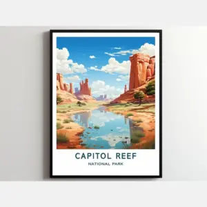 Capitol Reef Travel Print Wall Art Capitol Reef Wall Hanging Home Decor Capitol Reef Gift Art Lovers National Park Art Poster