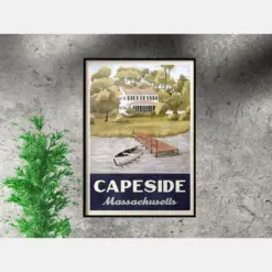 Capsize Massachusetts Retro Vintage Travel Poster