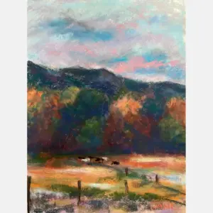 Cares Cove Painting Fall Vista Pastel 9 I 12 Great Smokey Mountain State Park Tennessee Original Wall Art Smokies Fine Art Free Shipping