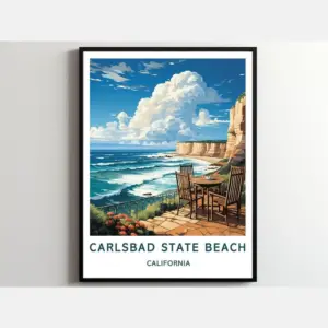 Carload State Beach Travel Print Wall Art Carload State Beach Wall Hanging Home Decor Carload State Beach Gift Art Lovers California Art