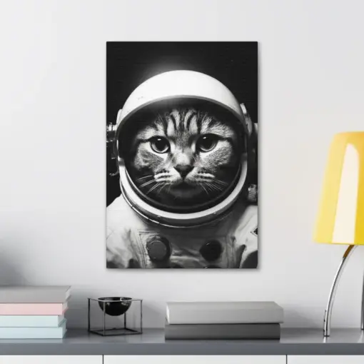 Cat Canvas Wall Art Funny Cat Wall Art Cat Astronaut Wall Art Cat Astronaut Canvas Print Cat Lover Gift Cat Owner Gift Wall Decor Cat Art