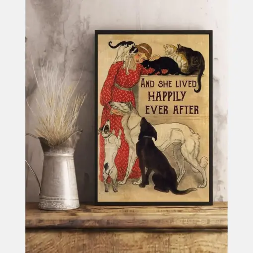 Cat & Dog Canvas Prints - Gifts For Cat Dog Lover | Puppies Home Room Wall Art