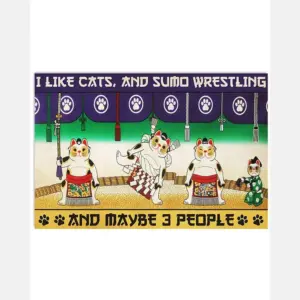 Cats Sumo Wrestling I Like It Phi Not