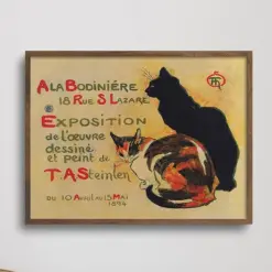 Cats Wall Art Vintage Wall Art Cat Print Muted Neutral Colors Black Cat Art Calico Cat Paris Cats Drinkable Wall Art