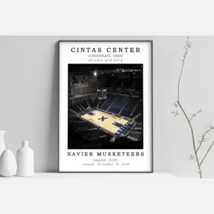 Cents Center Stadium Print Poster | Cents Center Canvas Print | Canvas Framed Poster | Black White Stadium | Caa Basketball Gift