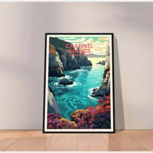 Channel Islands National Park Poster Channel Islands Poster Travel Posters Travel Gifts Illustration Art Us National Park Wall Decor