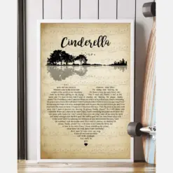 Cinderella Song Lyrics Guitar Heart Vintage Portrait