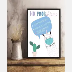 Classroom Hand Washing No Prob Llama Canvas Prints Wall Art Gifts Vintage Home Wall Decor Canvas