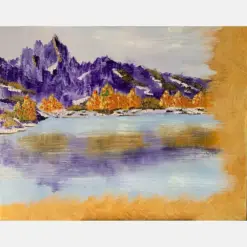 Colorado Mountain Oil Painting Bear Lake Artwork Us National Park Wall Art Gifts Original Colorful Canvas Paintings By