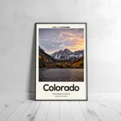 Colorado Poster - Oil Painting Technique | United States Wall Art | & Printed Travel Prints | Animalistic Home Decor