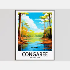 Congee Travel Poster Congee Print National Park Art Print Congee Gift Congee Wall Art Congee Artwork National Park Decor