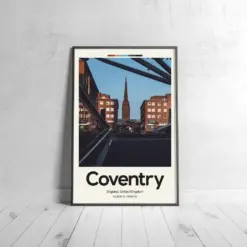 Coventry Poster - Oil Painting Technique | United Kingdom Wall Art | & Printed Travel Prints | Animalistic Home Decor