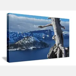 Crater Lake National Park Pawn Northwest Oregon Cascade Mountains Mount Phantom Ship Crater Rim Deep Blue Wizard Island 8298